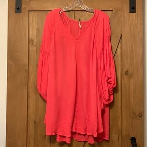 Free People Pink Flowy Blouse, Size XS